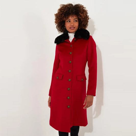 Joe Browns Joe's Statement Red Coat With Detachable Collar