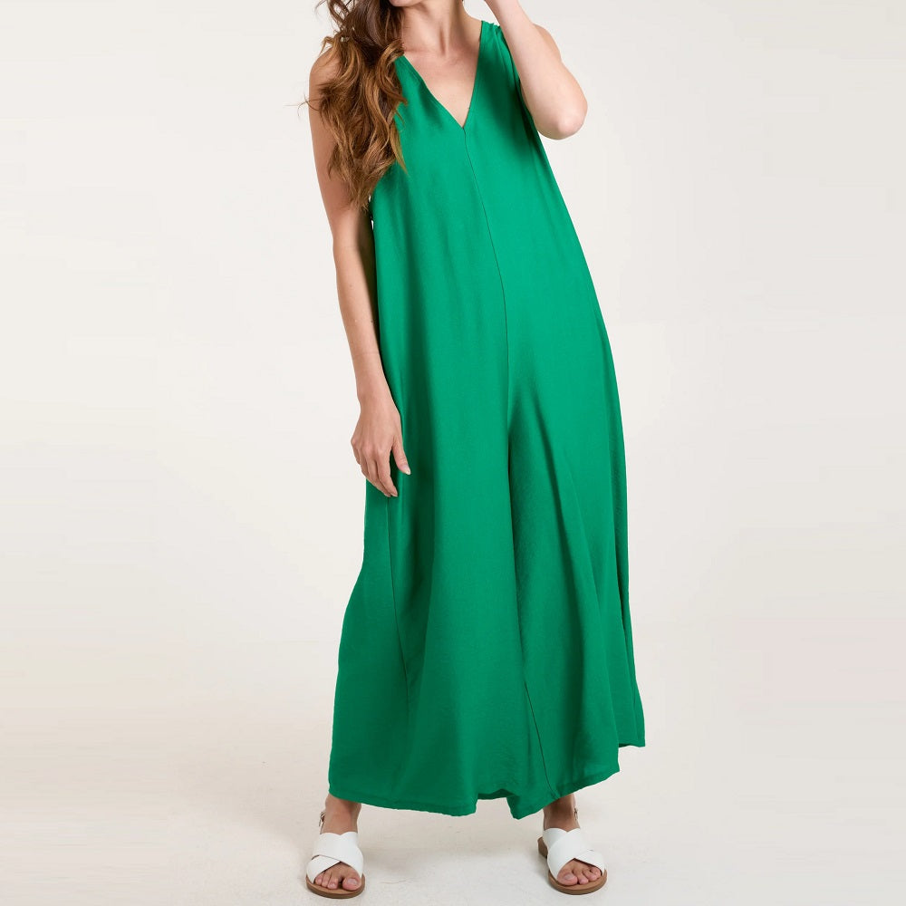 Curve Sleeveless Back Tied Jump Suit by H Mcilroy London