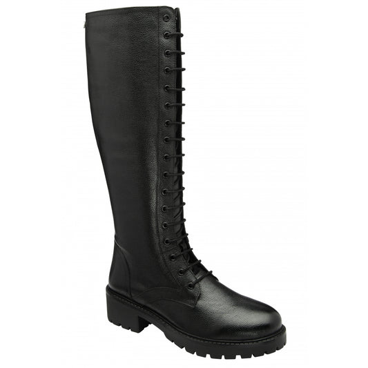 Ravel Black Leather Oban Knee High Boots