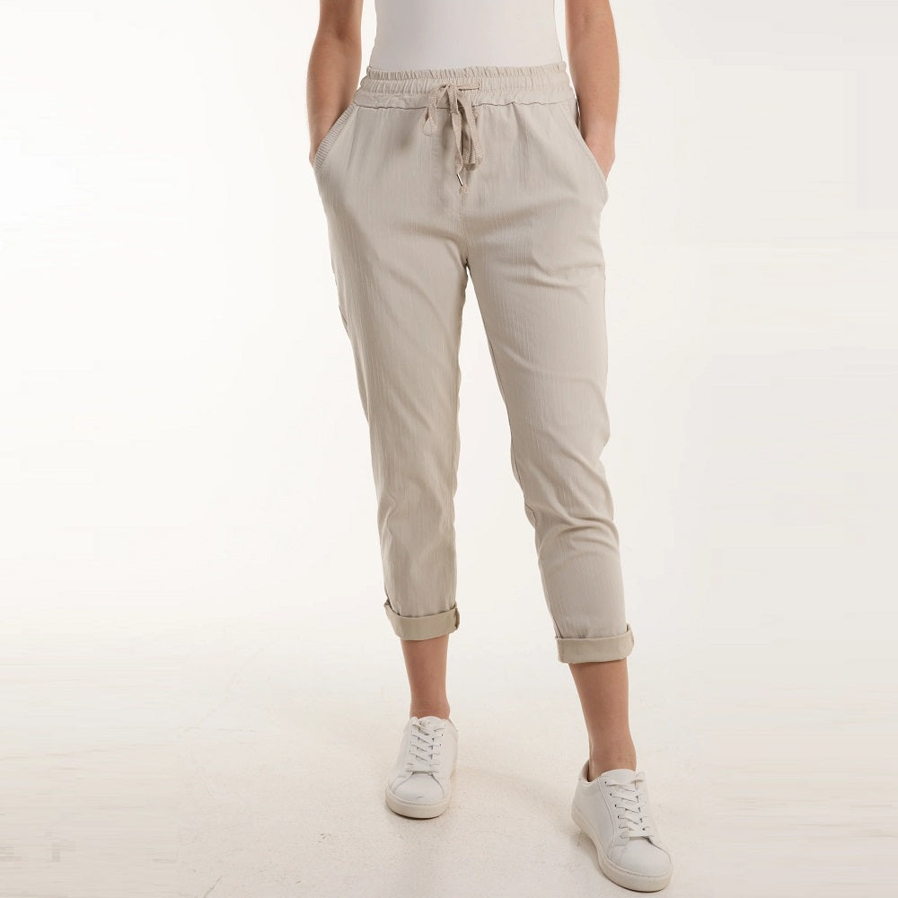 Texture Stripe Pocket Panel Trousers