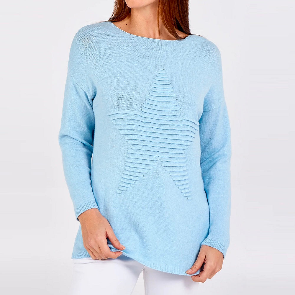 Ribbed Jumper With Star Detail