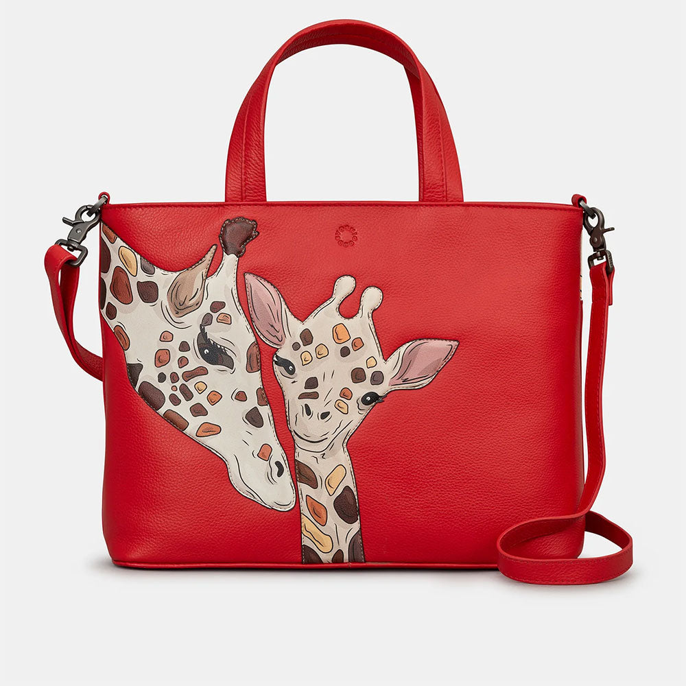 YOSHI Mother's Pride Red Leather Multiway Grab Bag