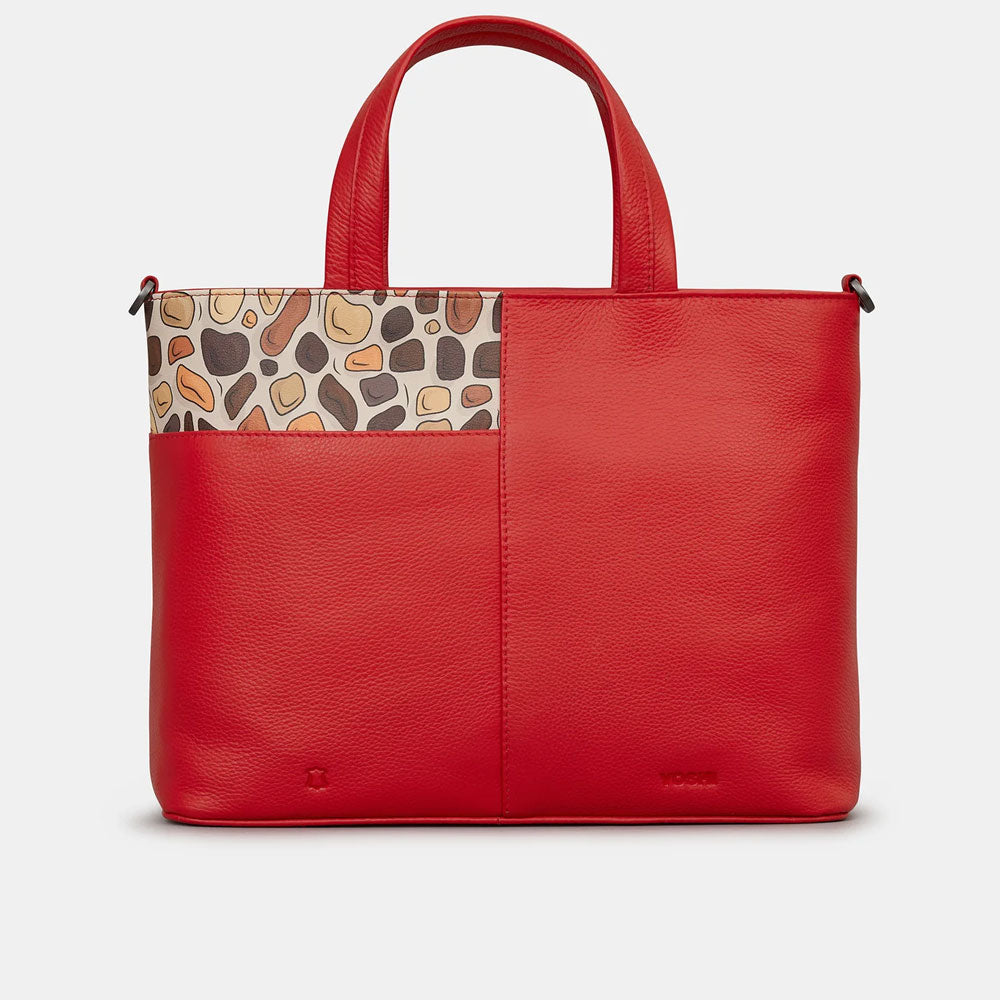 YOSHI Mother's Pride Red Leather Multiway Grab Bag