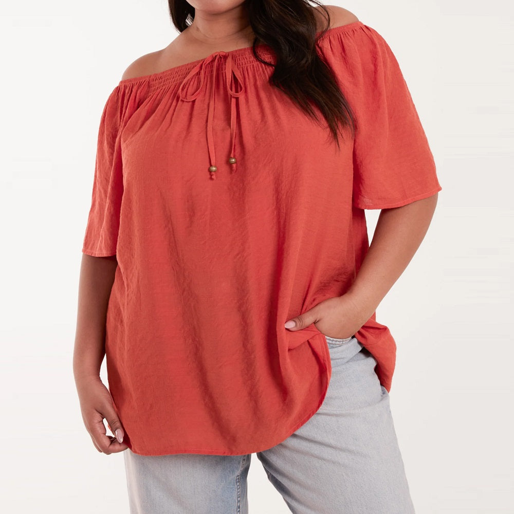 Curve Bardot Top by H Mcilroy London