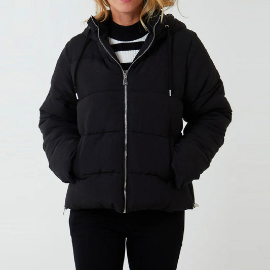 Zip Hooded Puffer Jacket by H Mcilroy London