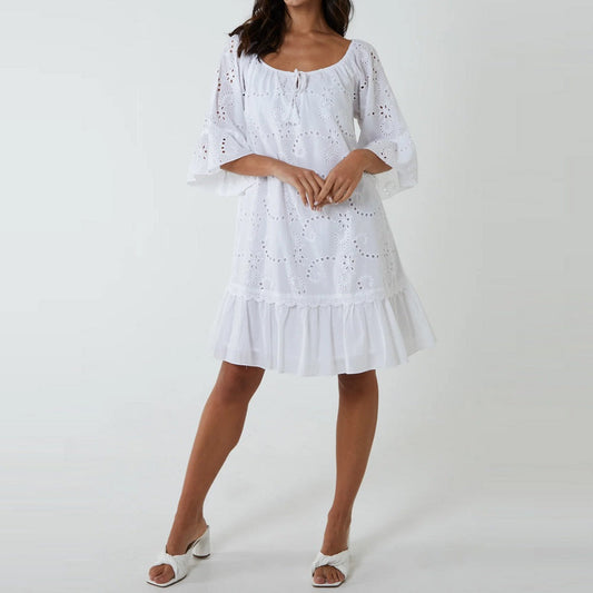 Broderie Anglaise Smock Dress by H Mcilroy London